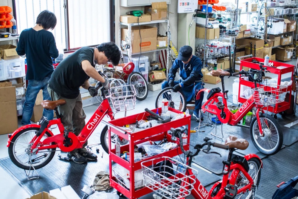 自転車の整備の様子1